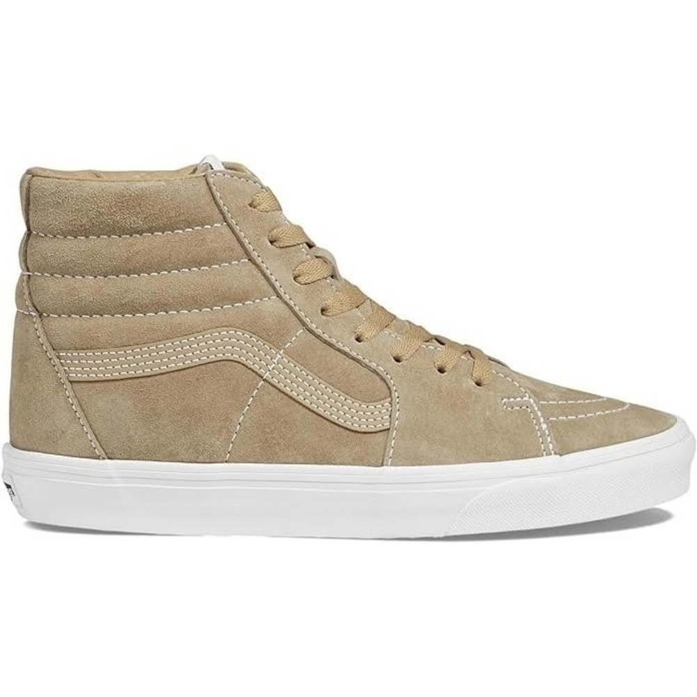 Vans Sk8-Hi Pig Suede Light Tan High Top Sneakers Mens 7.5 Skate Shoes Beige